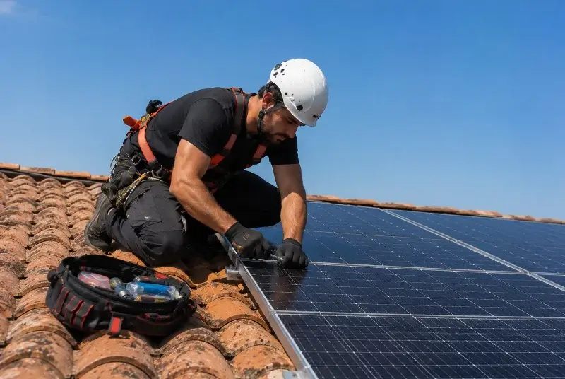 Maintenance et monitoring de panneaux solaires à Godewaersvelde